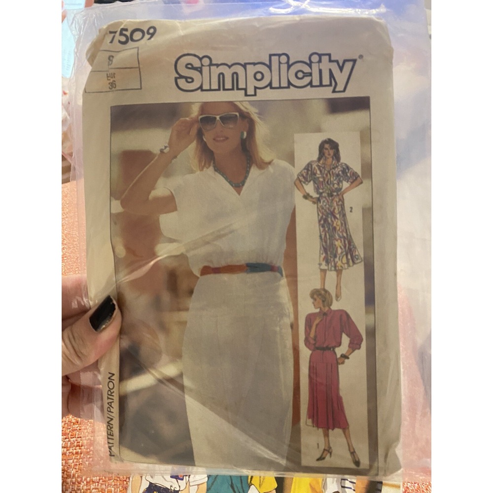 Vintage Simplicity Sewing Pattern 7509 Size 8 Cut And Complete Dress Skirt Top
